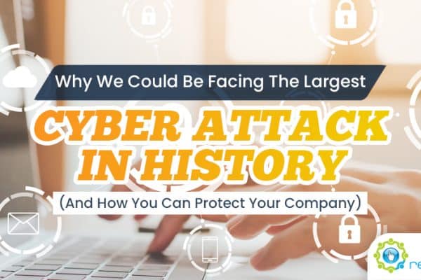 Graphic of cyber attack protection tips with a lock icon and digital background.