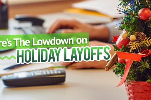 A Christmas-themed decoration embellishes an office desk.