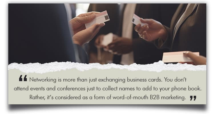 exchanging business cards