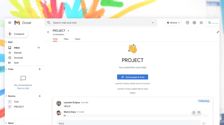 Create Chat and Rooms in the Gmail Interface2