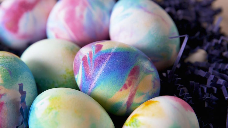 2 Marbled Easter Eggs
