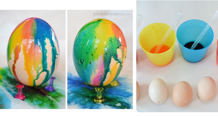 4 Drip-Dyed Eggs