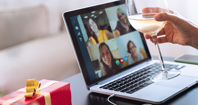 Facilitate virtual happy hour or game night