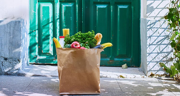 Offer food delivery or online grocery credits