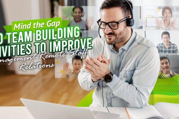 businessman clapping happily while on an online conference