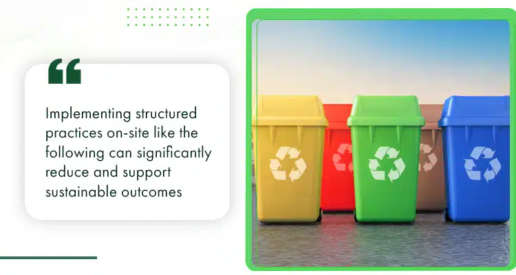 On-Site Waste Management Practices