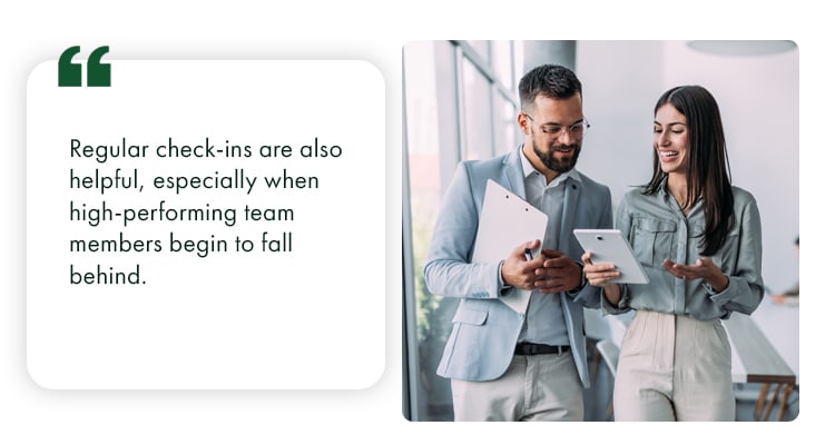 Regular check-ins