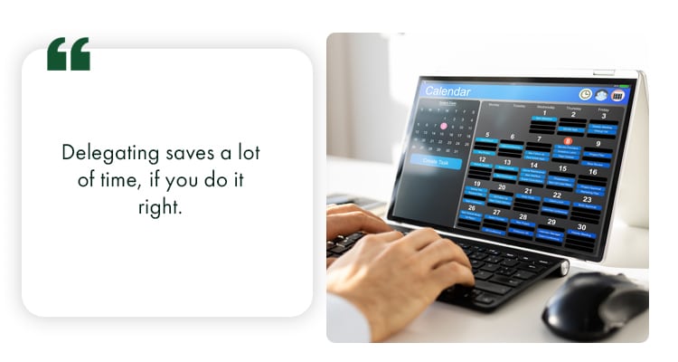 delegating saves time