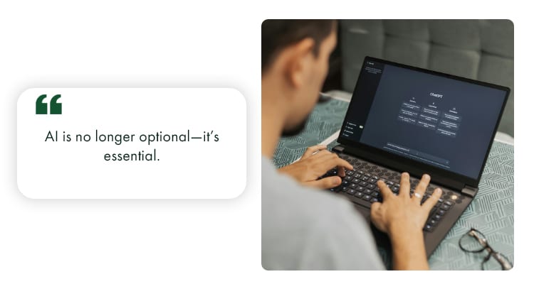 A virtual assistant busy composing AI prompts.