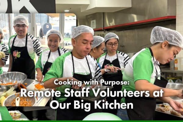 Cooking with Purpose Remote Staff Volunteers at Our Big Kitchen