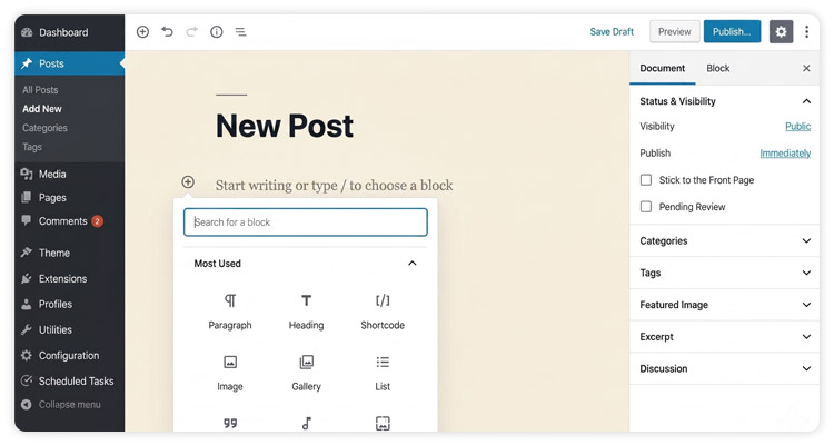 WordPress is one of the Best No Code Website Builders for small businesses